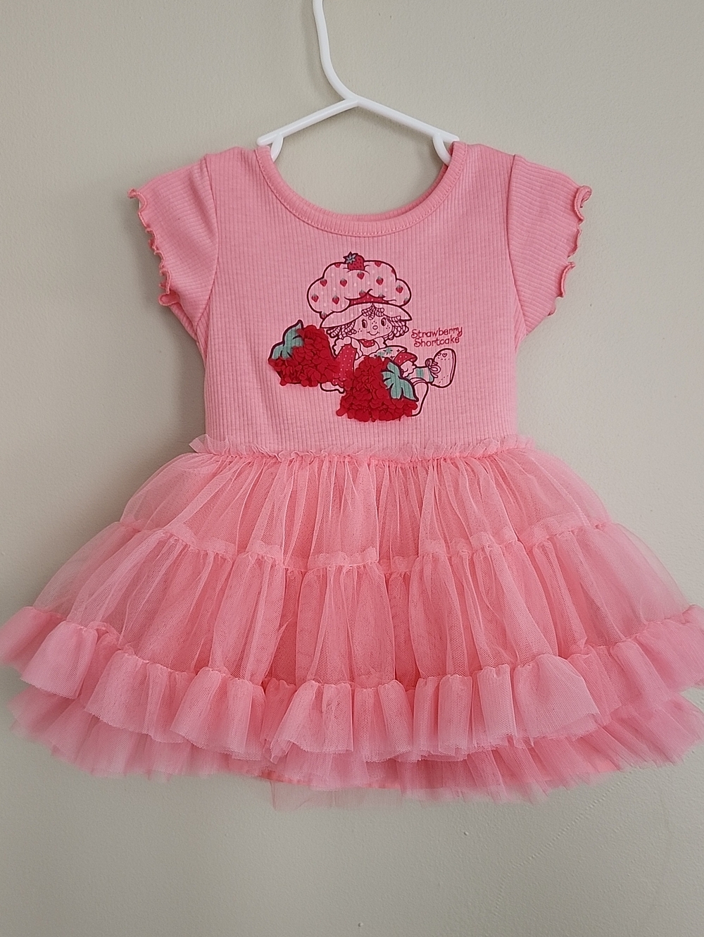 Pink Strawberry Shortcake Tutu Party Dress, 18M, NWOT